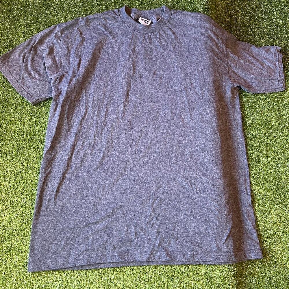 Pro-club Men's Grey and Blue T-shirt